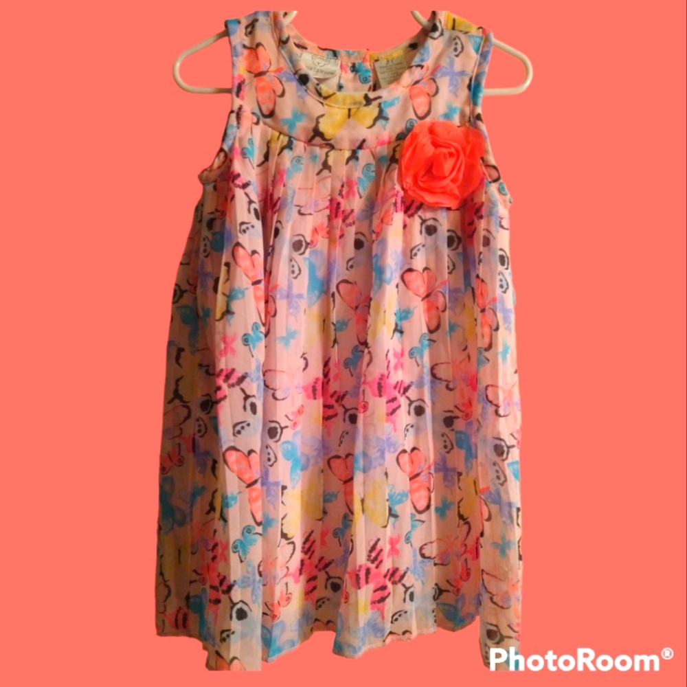 Pink dress with rose